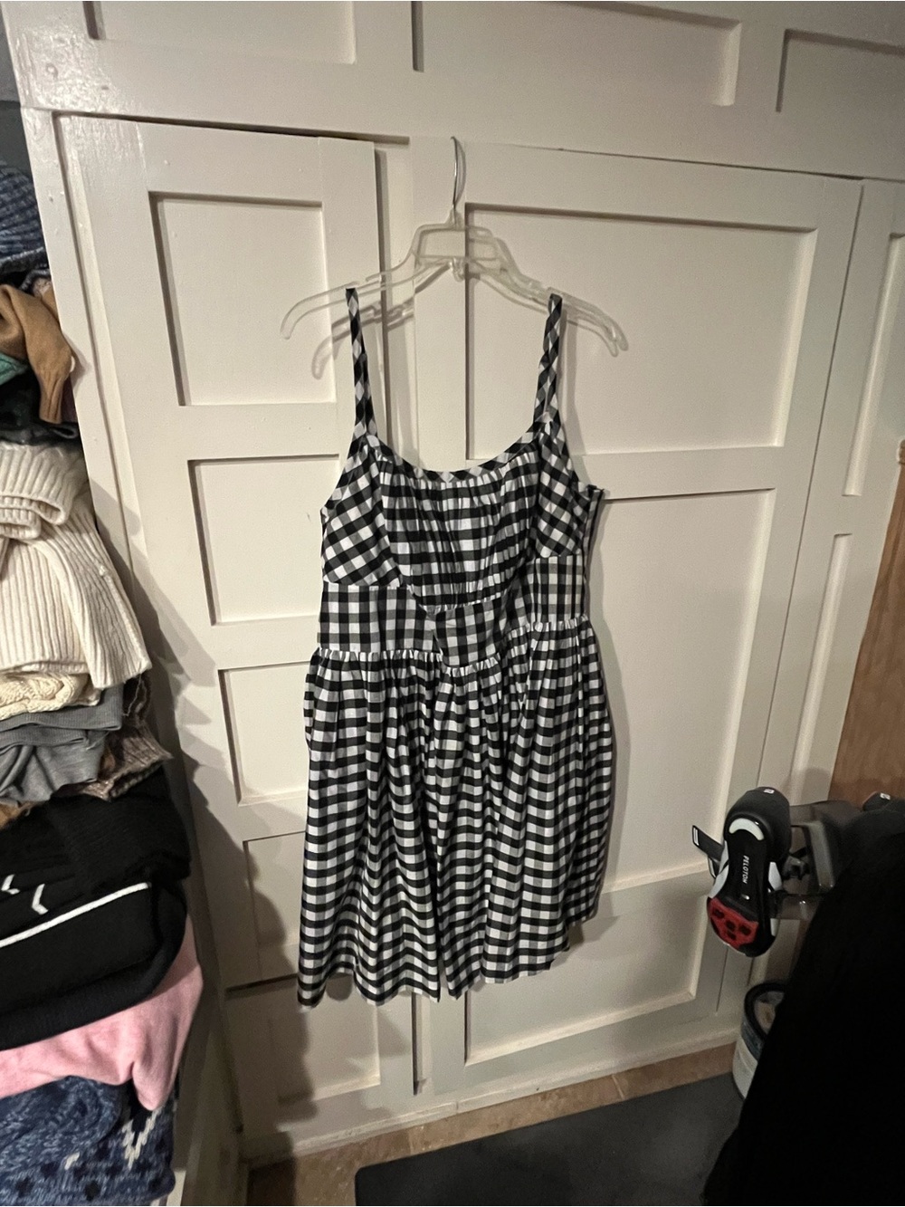 Hearts and Found Custom Black and White Gingham Sundress - Women's Dress